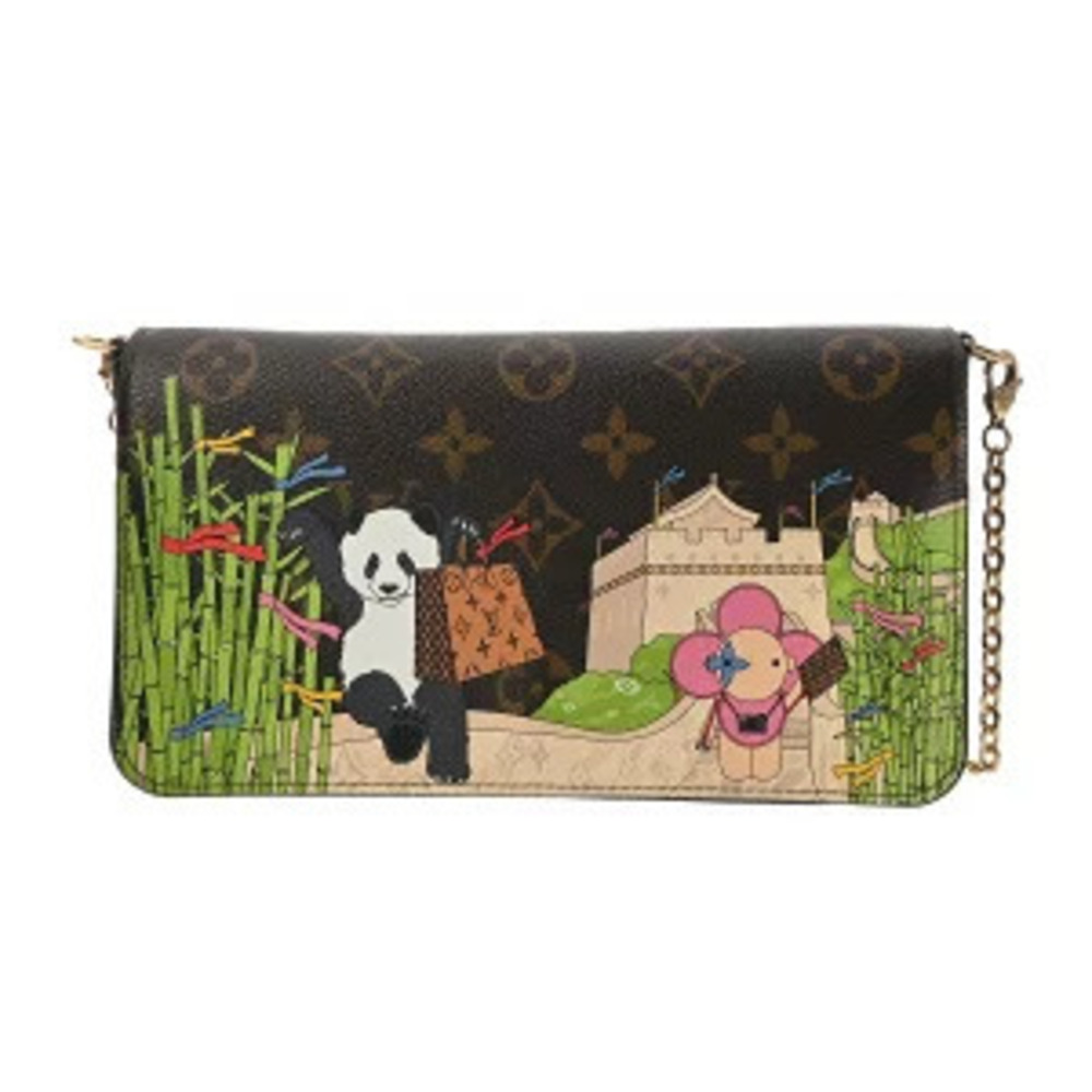 Louis Vuitton Monogram Pochette Felicie Vivienne Brown Canvas Shoulder Bag